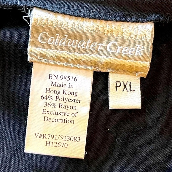 ColdWater Creek Women Petite Plus Size XL Black Floral Embroidered Maxi Skirt - Picture 2 of 11